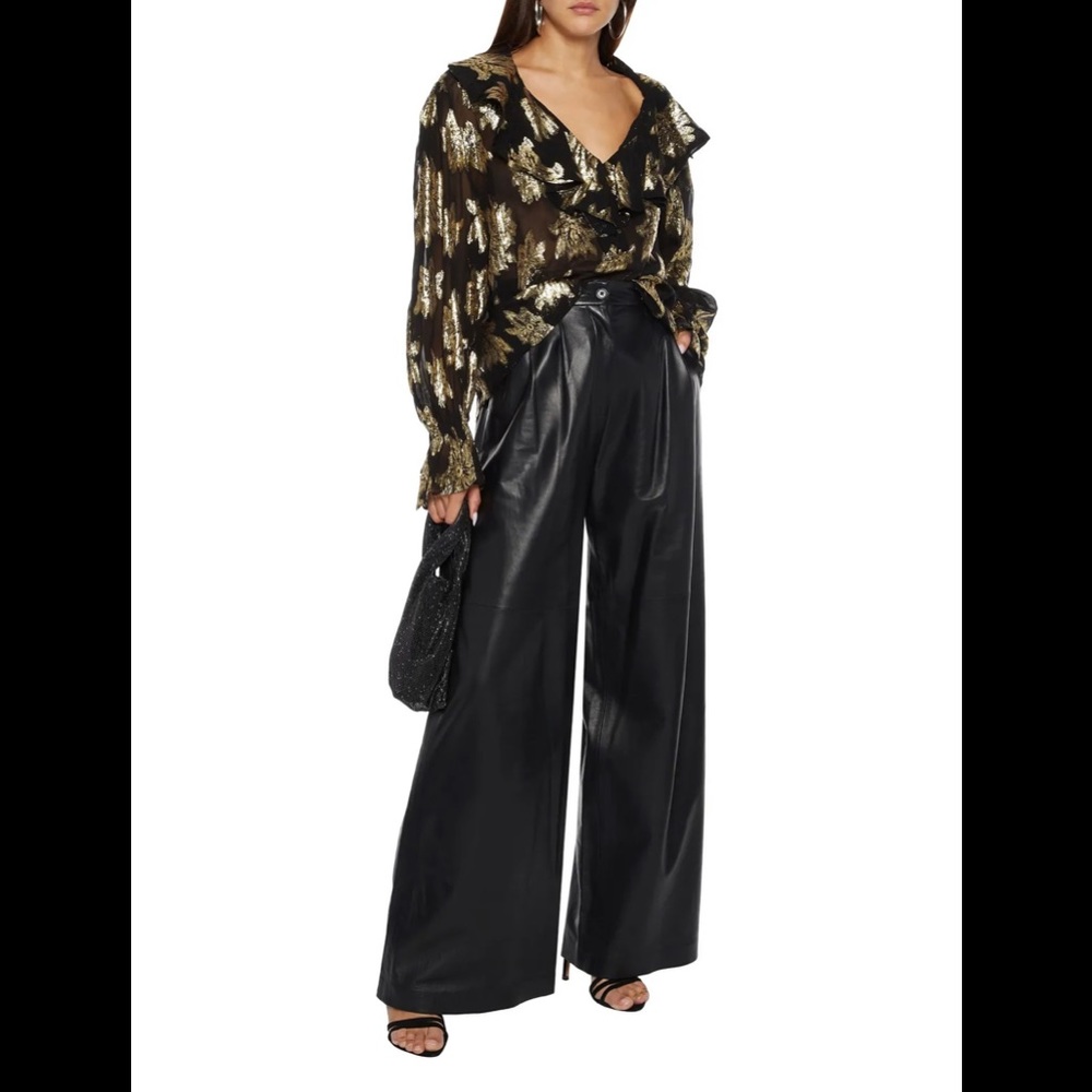 2X “HOST PICK” IRO Metallic Puff Sleeve Blouse